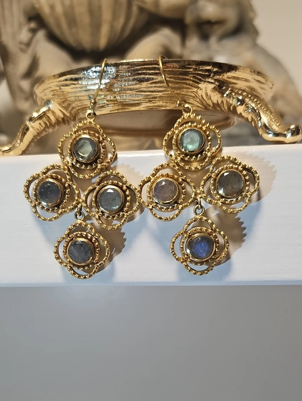 Vermeil Labradorite earrings